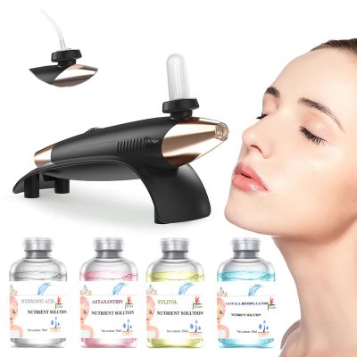 Facial Machine for Estheticians Skin Care 2 in 1 Face Oxygen Sprayer and 4 Bottles Nutrient Solution Moisturizing Pore Cleansing Spa Professional Micro-Nano Mist Beauty Salon Home Use Elitzia ETP200MS