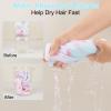 Basumee Microfiber Hair Towel Wrap for Kids 2 Pack Rapid Drying Hair Towel with Button Hair Turbans for Wet Hair Wraps Head Towel Wrap for Women and Girls view 2