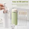4 in 1 Travel Bottles for Toiletries - Refillable, Leak Proof, Portable Containers for Shampoo Lotion Conditioner Cream - Transparent with Scale and Label - for Business Trips Gym Camping (White) view 3