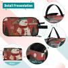 OTVEE Makeup Bag Toiletry Bag Large 3 Compartments Red Xmas Wonderland Travel Cosmetic Bag with Makeup Brush Slots Portable Makeup Case for Women Men Boys Girls view 2