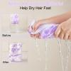 Basumee Microfiber Hair Towel Wrap for Kids 2 Pack Rapid Drying Hair Towel with Button Hair Turbans for Wet Hair Wraps Head Towel Wrap for Women and Girls view 2