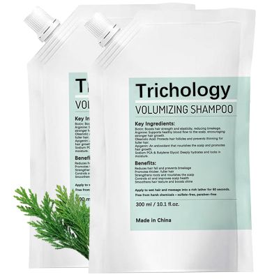 Anti-Hair Fall Trichology Shampoo & Less Shedding Volumizing Shampoo with Biotin, Arginine & Oleanolic Acid for Hair Loss, Thinning, Hair Growth, Oil Control & Scalp Nourishment  300ML