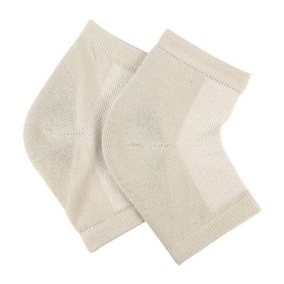 HUJIUTUO Gel Infused Moisturizing Heel Socks for Cracked Feet Repair Breathable Overnight Sleep Socks with Elastic Cuffs