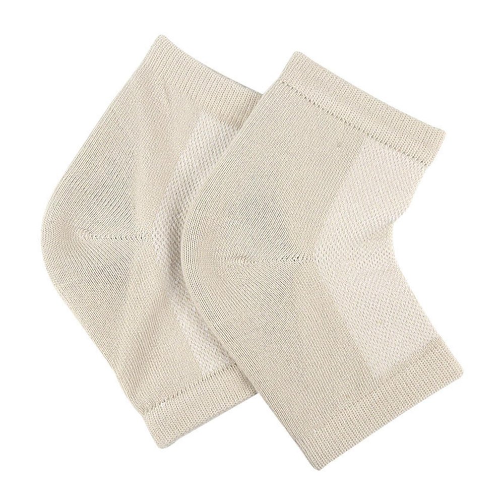 HUJIUTUO Gel Infused Moisturizing Heel Socks for Cracked Feet Repair Breathable Overnight Sleep Socks with Elastic Cuffs