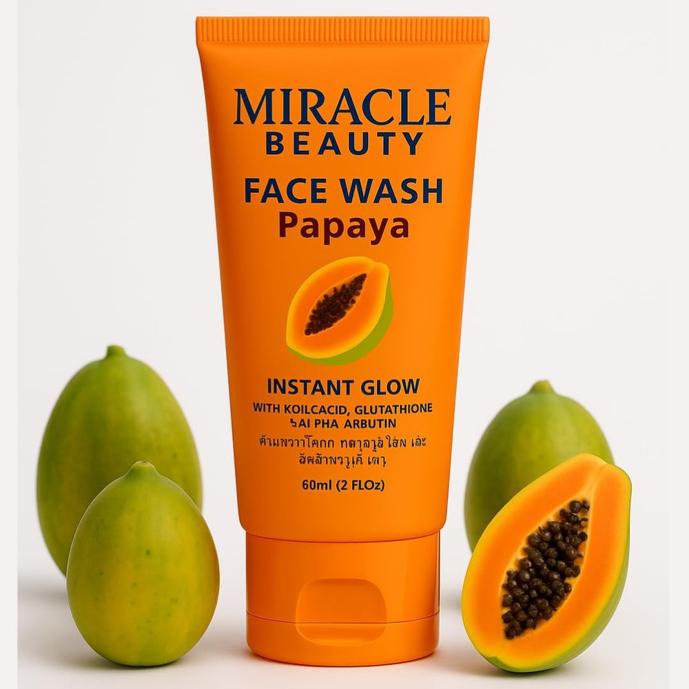 MACARIA Miracle Beauty Papaya Daily Routine face wash Cleanser for Clean Skin And Glow Clear Face for men