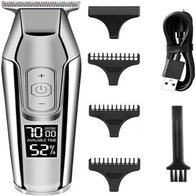 YHNNH Professional Hair Clipper, Adjustable Speed Hair Clipper, LED LCD Display Digital Engraving Men's Beard Trimmer