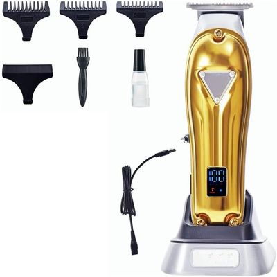 YHNNH Hair Cutting Tool, Metal Clipper Professional Machine Electric Haircut Barber Rechargeable Trimmer for Men(Golden)