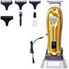 YHNNH Hair Cutting Tool, Metal Clipper Professional Machine Electric Haircut Barber Rechargeable Trimmer for Men(Golden) view 1