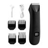 Mens Body Hair Shaver - Digital Display Electric Groomer, Cordless Rechargeable Razor with Skin Protection, Low Noise Full Body Clipper | Chest Back Arm Pubic Hair Armpit Trimming view 1