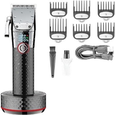 YHNNH Hair Clippers for Men, Professional Clipper Barber Trimmer Cordless Cutting Machine Rechargeable Adjustable with Charging Base