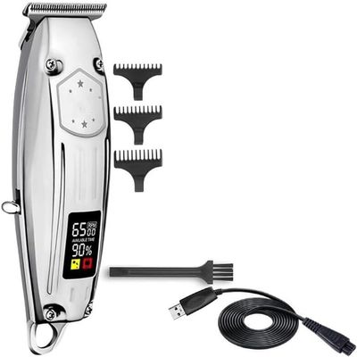 YHNNH Men's Hair Clipper, Electric Hair Clipper, LCD Screen, Professional Beard Trimmer, All-Metal Casing