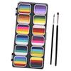 EPIGEIST Color Gradient Face Paint Kit for Washable Rainbow Body Paint Palette with Matte Safe Non-toxic Makeup for Face Hands Body Art Includes Brushes for Halloween Party Cosplay view 1