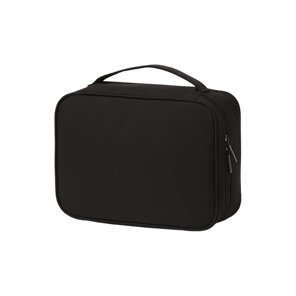 Large Capacity Makeup Bag with Multiple Layers Classification Portable Suitable for Travel Business Trips(Black,S)
