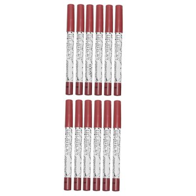 GANAZONO 12pcs Matte Lip Liner Pencil for Women Pigmented Colors Lip Line Pencils for Natural Smooth Application with Wear