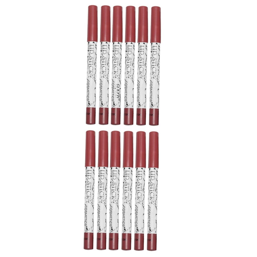 GANAZONO 12pcs Matte Lip Liner Pencil for Women Pigmented Colors Lip Line Pencils for Natural Smooth Application with Wear