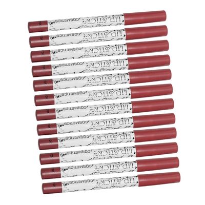 BCOATH 12pcs Matte Lip Liner Pencil Vibrant Colors for Precise Lip Shaping and Natural Look Portable Makeup Accessory for Women and Use