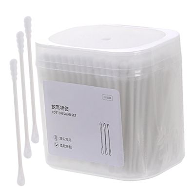 DECORNIJIA 1 Box Double-ended Cotton Swabs for Ear Cleaning and Cosmetic Use Strong Adsorption Single-use Hygiene Cotton Tips for Home and Professional Beauty Care