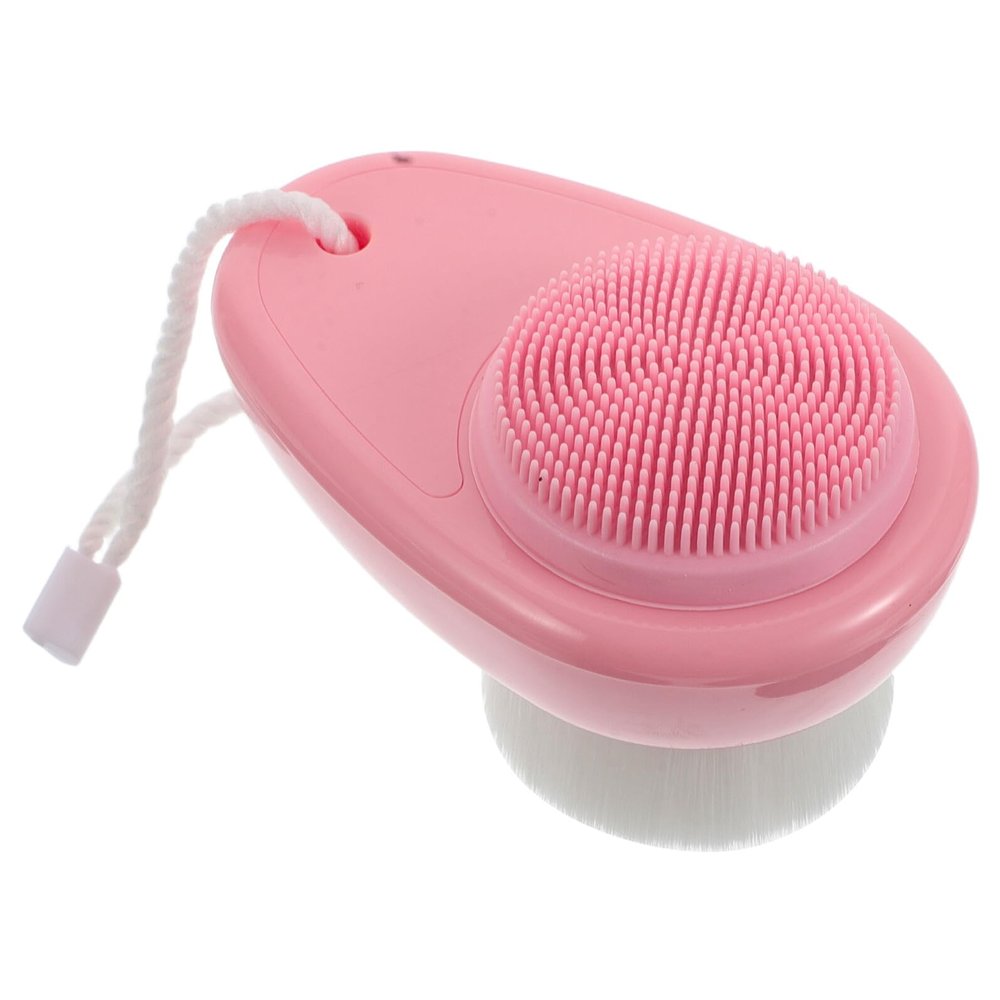 Baluue Dual Sided Silicone Facial Brush Manual Face Cleansing Tool for Deep Cleansing Exfoliation and Massage Portable Skincare Brush for Women and Men
