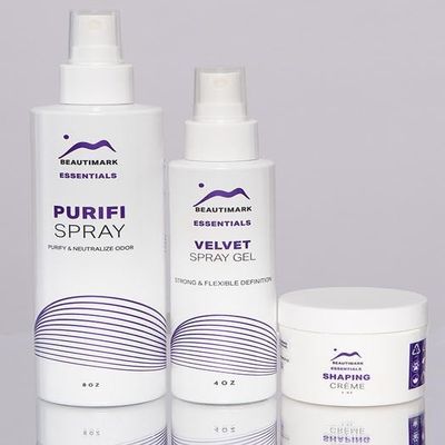 BEAUTIMARK 3pc Essentials Styling Kit- Purifi Spray, Velvet Spray, Shaping Creme