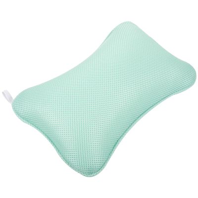 TOGEVAL Breathable Polyester Silicone Bathtub Pillow with Suction Cups for Neck Back Shoulder Support Non-Slip Home Spa Cushion for Relaxation and Fatigue Relief in Bathroom Random Color