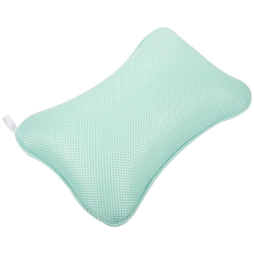 TOGEVAL Breathable Polyester Silicone Bathtub Pillow with Suction Cups for Neck Back Shoulder Support Non-Slip Home Spa Cushion for Relaxation and Fatigue Relief in Bathroom Random Color