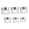 VICASKY 6Pcs Frosted Glass Refillable Cream Bottles Portable Face Lotion Containers for Travel Business Camping Sample Storage Jars with Smooth Surface Lightweight and Easy to Clean view 1