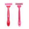 30 Count Women's Disposable Razors Triple Shaving Razor Blade (Pink/Red) view 1