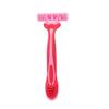 30 Count Women's Disposable Razors Triple Shaving Razor Blade (Pink/Red) view 2