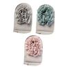 Anneome 3pcs Bath Exfoliating Gloves Dual-Sided Textured Body Scrubbing Mitts for Dead Skin Removal and Skin Renewal Suitable for Men and Women Includes Gray Blue Beige and Random Color view 1