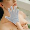 ASAKKURA Double-sided Exfoliating Bath Gloves Body Scrub Mitts with Divided Finger Design for Gentle Dead Skin Removal and Deep Cleansing Blue and Pink Thickened Shower Scrubber for Neck view 4