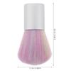 BAZEITFLOW Ergonomic Short Handle Nail Dust Brush Soft Rainbow Bristles for Nail Art Cleaning and Painting Accessories view 2