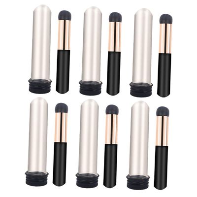 CATIEBYE 6pcs Silicone Lip Brush with Ergonomic Handle for Precise Lipstick Application and Blending Reusable Travel-friendly Lip Makeup Applicators for Smooth Smudged Effect and Versatile