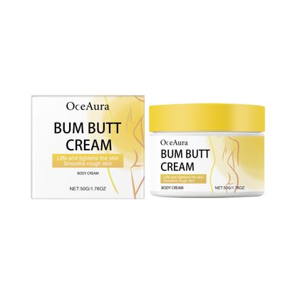 Bum Butt Cream with Glycerin, Collagen and Retinol, Firming and Lifting Body Moisturizer for Cellulite Reduction, 1.76oz/50g
