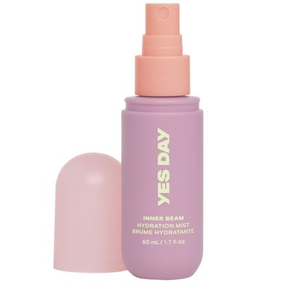 Yes Day Inner Beam Hydrating Face Mist for Teens Travel Size Facial Spray for Teens & Ages 10 Up, with Kiwano Melon, Glucosamine & Polyglutamic Acid (50ml / 1.7 fl oz)