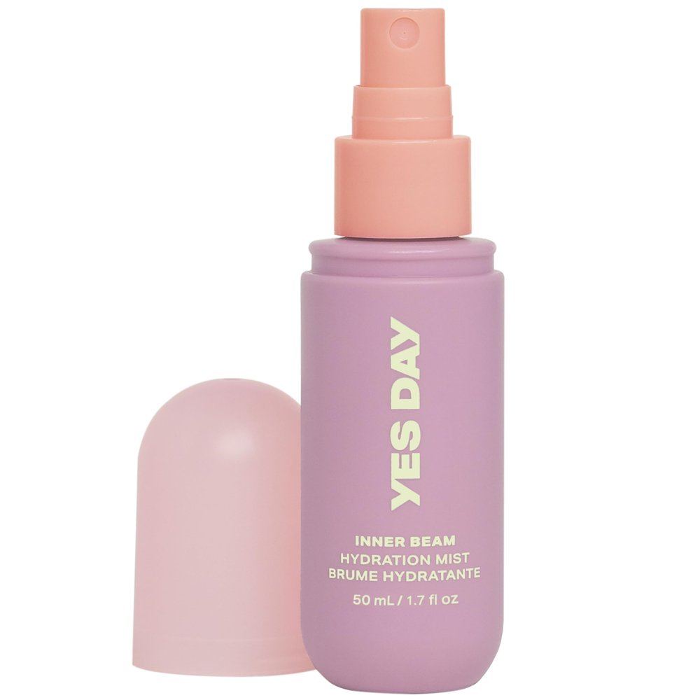 Yes Day Inner Beam Hydrating Face Mist for Teens Travel Size Facial Spray for Teens & Ages 10 Up, with Kiwano Melon, Glucosamine & Polyglutamic Acid (50ml / 1.7 fl oz)