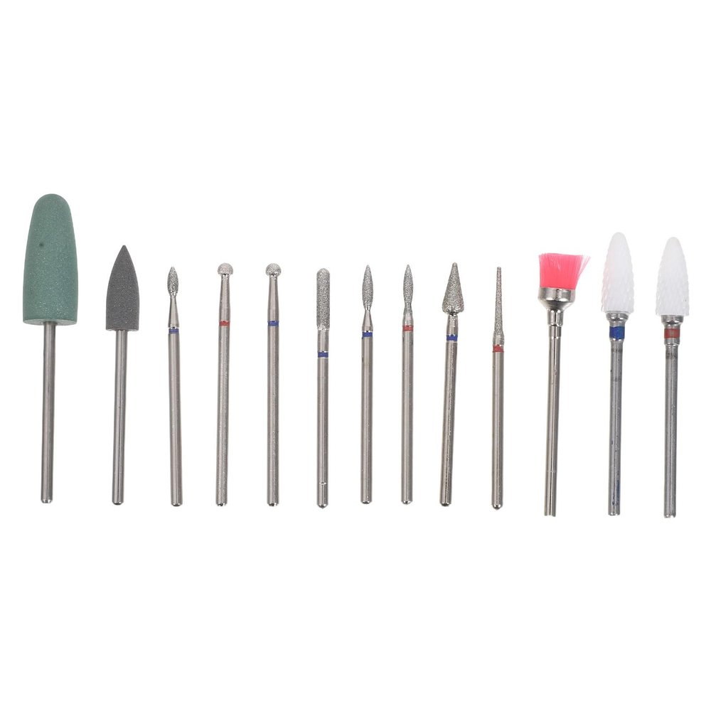 IDEANATEGRATE 1 set Ceramic Nail Drill Bits - Professional Electric Manicure Drill Bits - Acrylic Gel Nails Cuticle Remover File Safety Head for Home Salon