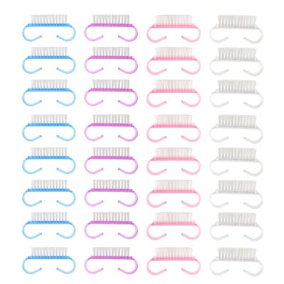 SOIMISS 40pcs Handle Grip Nail Brush - Hand Fingernail Brush Cleaner - Scrubbing - Nail Scrubber for Home Pedicure Supplies