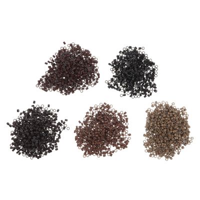HEANUJJ 2500pcs 5mm Silicone Hair Beads - Non-Slip Micro Rings For Extensions - Flexible And Comfortable Hair Links Hoops For Daily Wear