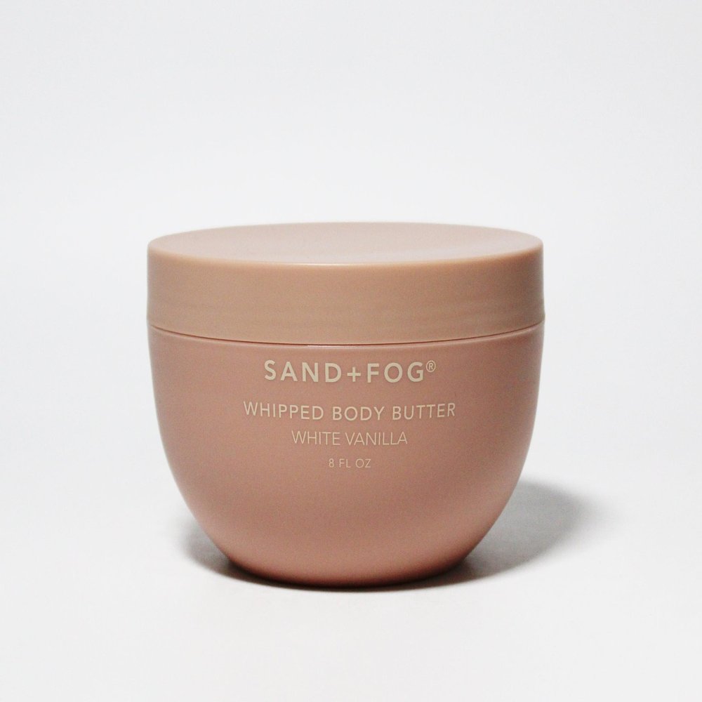 Sand + Fog Whipped Body Butter, White Vanilla Scent, 8 FL OZ