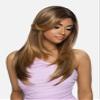 BRITTON by Vivica Fox 24 Inch Straight Layered Heat Resistant Premium Fiber Wig with Swoop Bangs, 4" Deep HD Lace Part, Adjustable Band & Natural Baby Hair for Women (MOCHAMOUSSE) view 3