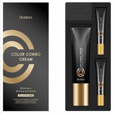 Deproce Color Combo CC Cream SPF50+ PA+++(#21 Natural Beige) I Anti-Wrinkle, Hydrating CC Cream I Strong Glow Effect for Silky, Radiant Skin I Korean Skincare (#21 Natual Beige)