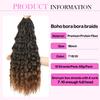Goddesty 18inch 7packs Boho Crochet Braids Pure Protein Fiber Close to Human Hair Goddess Box Braids with Breezy Wave Curly Crochet Hair for Black Women (T30, 18 Inch(Pack of 7)) view 2