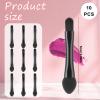 10 PCS Eyeshadow Applicators, Double Side Eye Shadow Sponge Applicators Brushes Portable Travel Sponge Eyeshadow Makeup Brushes for Women Girls Daily Travel Carrying, Black view 2