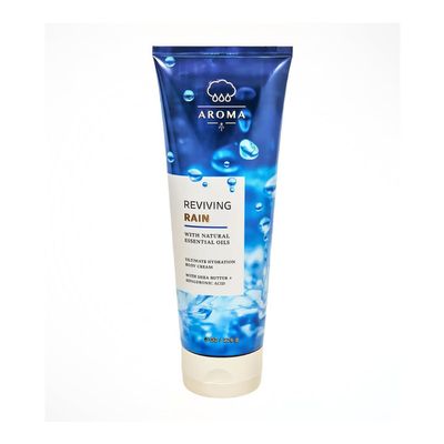 Bath & Body Aroma Reviving Rain Ultimate Hydration Body Cream with Natural Essential Oils, 8 oz / 226 g (Packaging Design Styles May Vary)