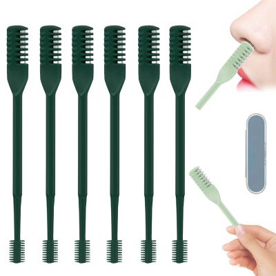 2-in-1 Nasal Hair Cutter, 2026 New Manual 360 Rotating Nostril Hair Removal Tool with Storage Box, Nose Hair Trimmer Travel Essentials for Women and Men (Dark Green, 6)