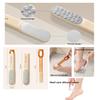 2-in-1 Foot File Callus Remover Set, Stainless Steel Foot Scrubber with Silicone Brush & Heel Gel Socks for Smooth Feet (Grey) view 2