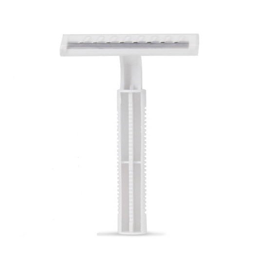 100 Count Mens Disposable Razor Individually Wrapped Economical Razors (White)
