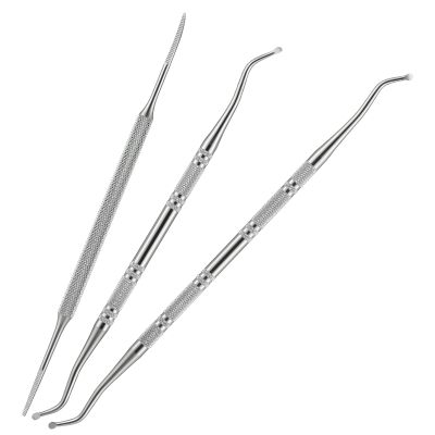 3 PCS Ingrown Toenail Removal Kit, Stainless Steel Toenail Cleaner Tool, Double Head Ingrown Nail Corrector Tool for Nail Cleaner Remove Dirt