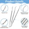 3 PCS Ingrown Toenail Removal Kit, Stainless Steel Toenail Cleaner Tool, Double Head Ingrown Nail Corrector Tool for Nail Cleaner Remove Dirt view 3