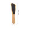 MUCKLILY Double-Sided Wood Foot Scrubber with Natural Handle Dual-Sided Sandpaper Heel File for Rough Feet Dead Skin Remover Callus Tool for Nail Corn Toe Care Professional Pedicure view 2